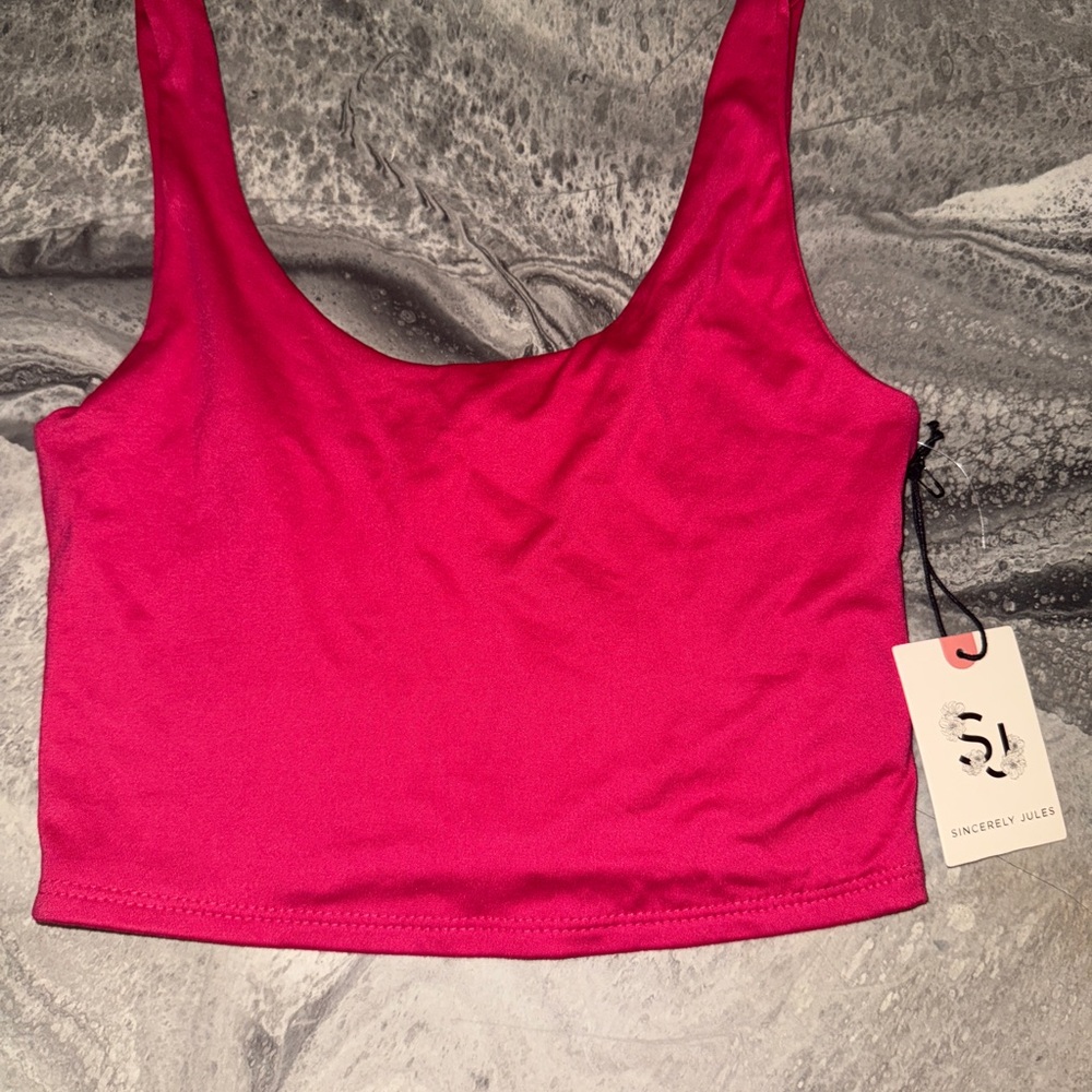 Sincerely Jules Fuchsia Pink Crop Top